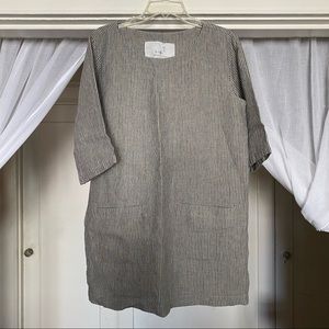 NPL January tunic/dress in natural stripes